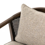 Honey Wheat Fabric with Burnt Birch Parawood | Alexandria Accent Chair | Valley Ridge Furniture
