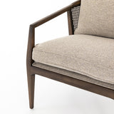 Honey Wheat Fabric with Burnt Birch Parawood | Alexandria Accent Chair | Valley Ridge Furniture