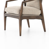 Honey Wheat Fabric with Burnt Birch Parawood | Alexandria Accent Chair | Valley Ridge Furniture