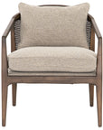 Honey Wheat Fabric with Burnt Birch Parawood | Alexandria Accent Chair | Valley Ridge Furniture