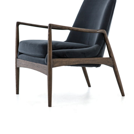 Modern Velvet Shadow Fabric with Warm Nettlewood | Braden Chair | Valley Ridge Furniture