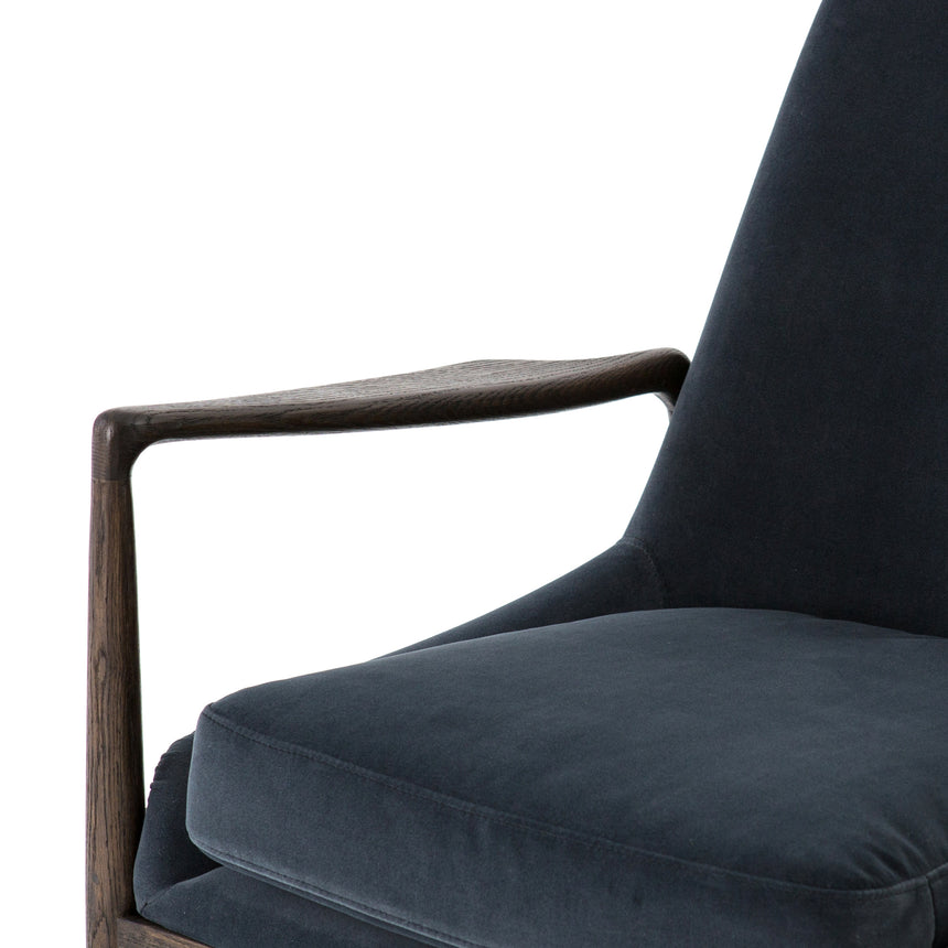 Modern Velvet Shadow Fabric with Warm Nettlewood | Braden Chair | Valley Ridge Furniture