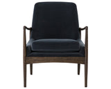 Modern Velvet Shadow Fabric with Warm Nettlewood | Braden Chair | Valley Ridge Furniture