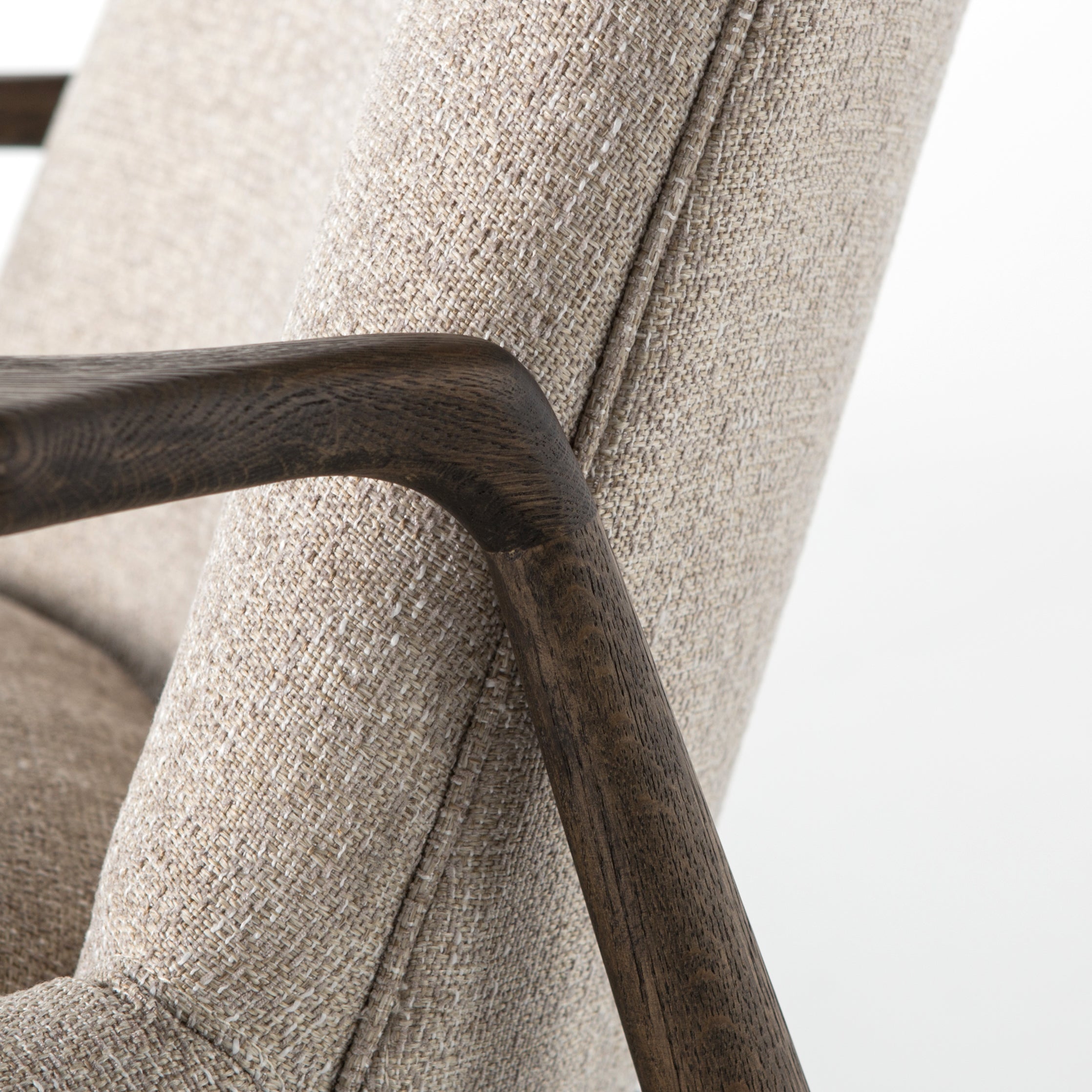 Light Camel Fabric with Warm Nettlewood | Braden Chair | Valley Ridge Furniture
