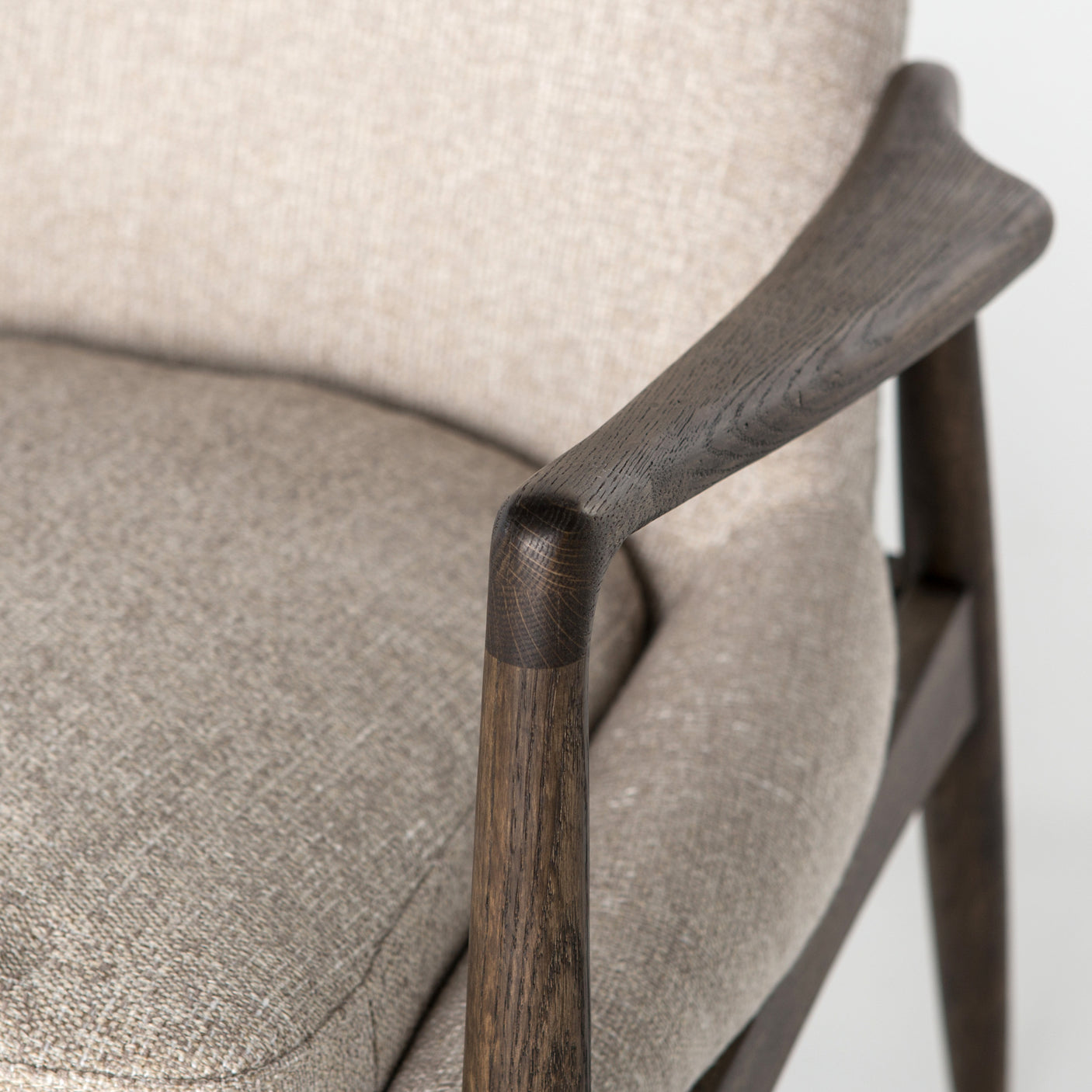 Light Camel Fabric with Warm Nettlewood | Braden Chair | Valley Ridge Furniture
