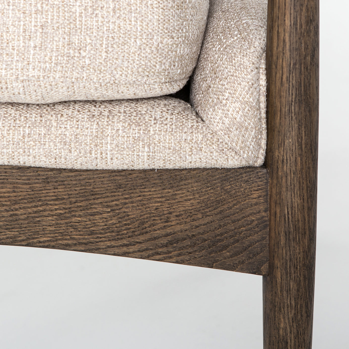 Light Camel Fabric with Warm Nettlewood | Braden Chair | Valley Ridge Furniture