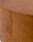 Patina Copper Leather with Bright Brass | Flint Bunching Table | Valley Ridge Furniture