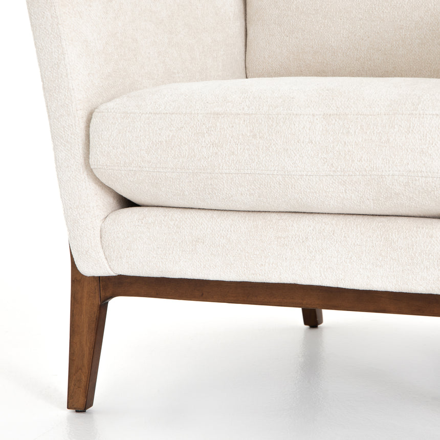 Camargue Cream Fabric with Pecan Birch | Dash Chair | Valley Ridge Furniture