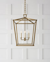 Gilded Iron | Darlana Medium Lantern | Valley Ridge Furniture