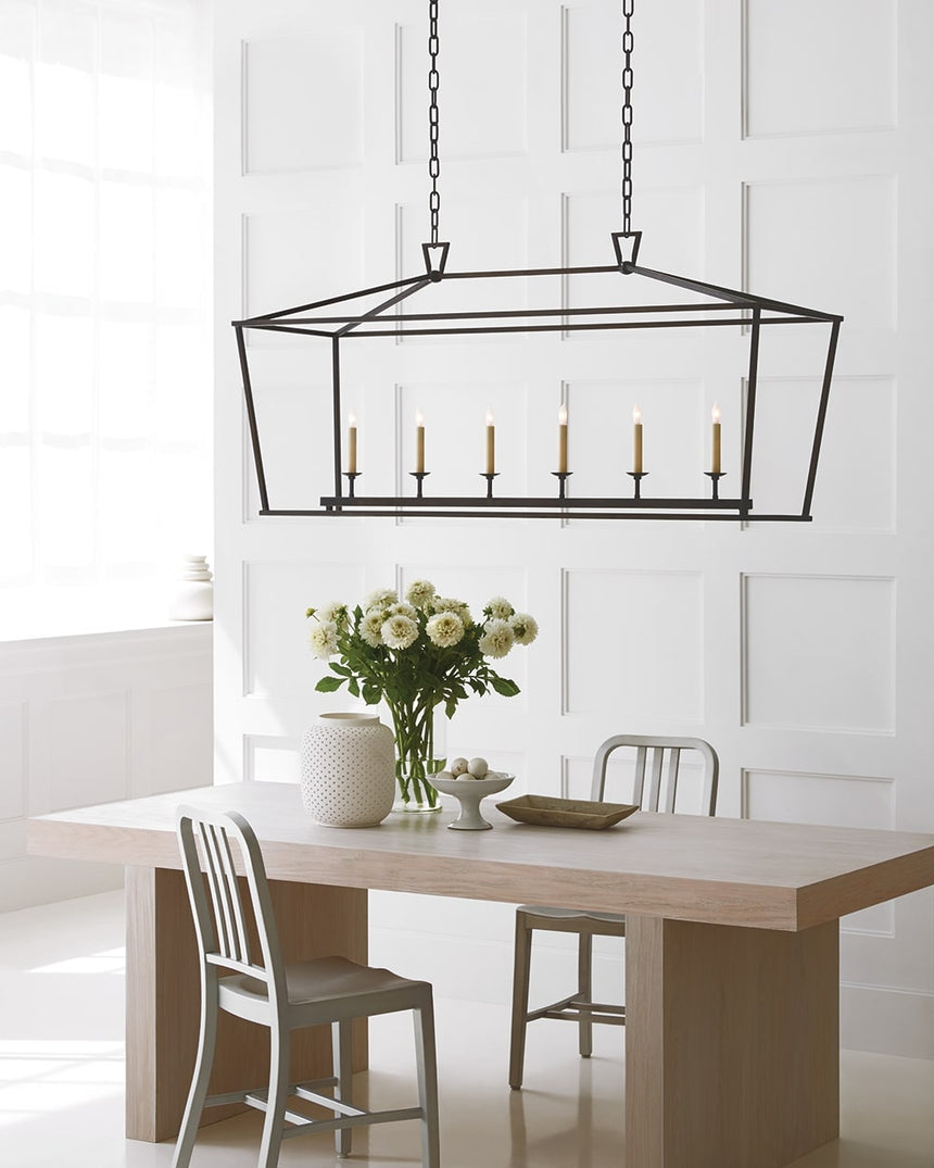 Aged Iron | Darlana Large Linear Lantern | Valley Ridge Furniture