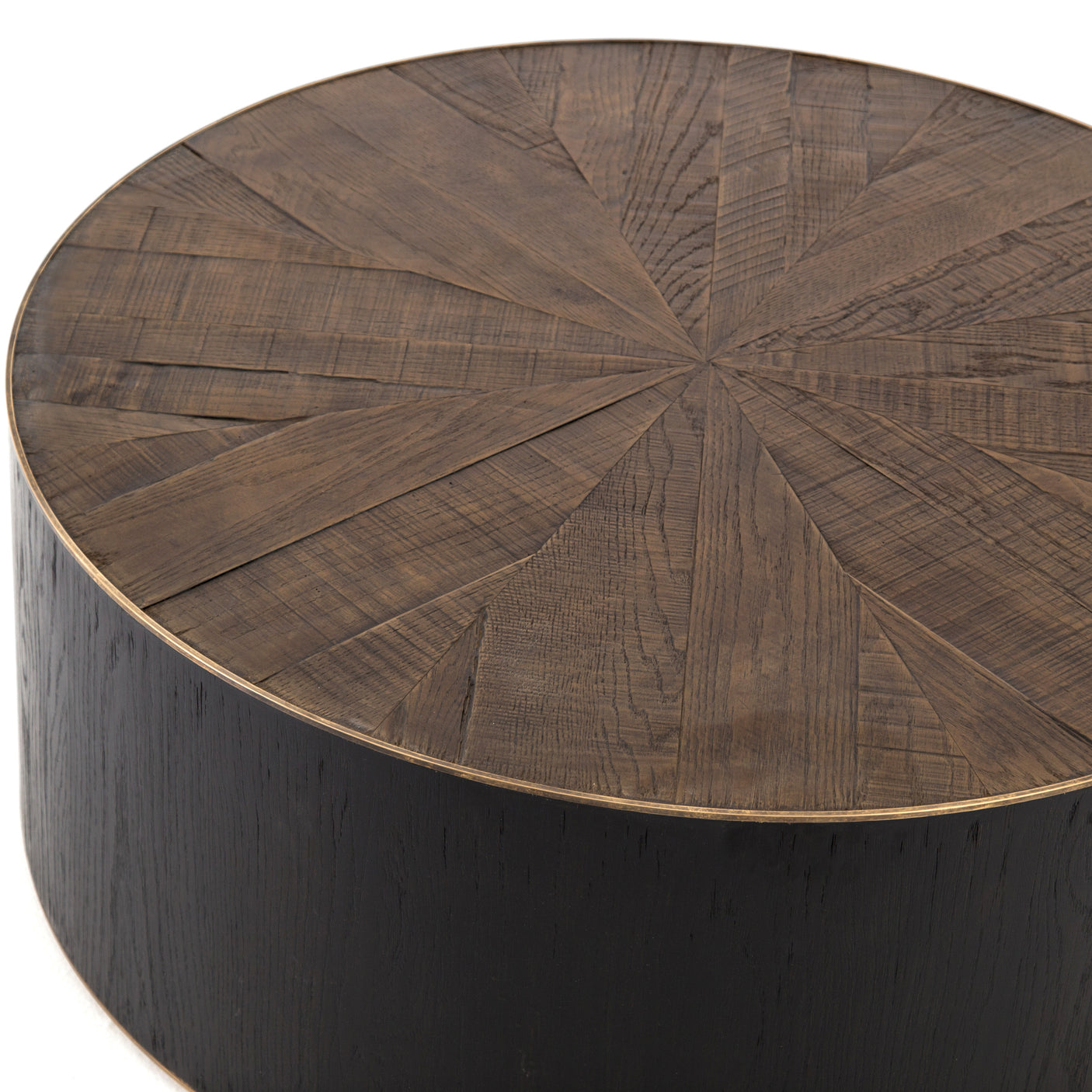 Ebony & Bright Brass | Perry Coffee Table | Valley Ridge Furniture