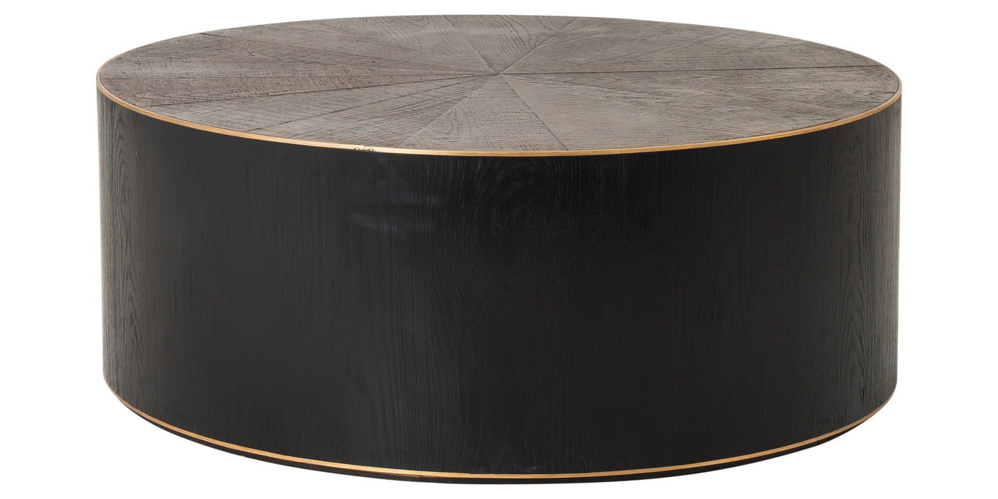Ebony & Bright Brass | Perry Coffee Table | Valley Ridge Furniture