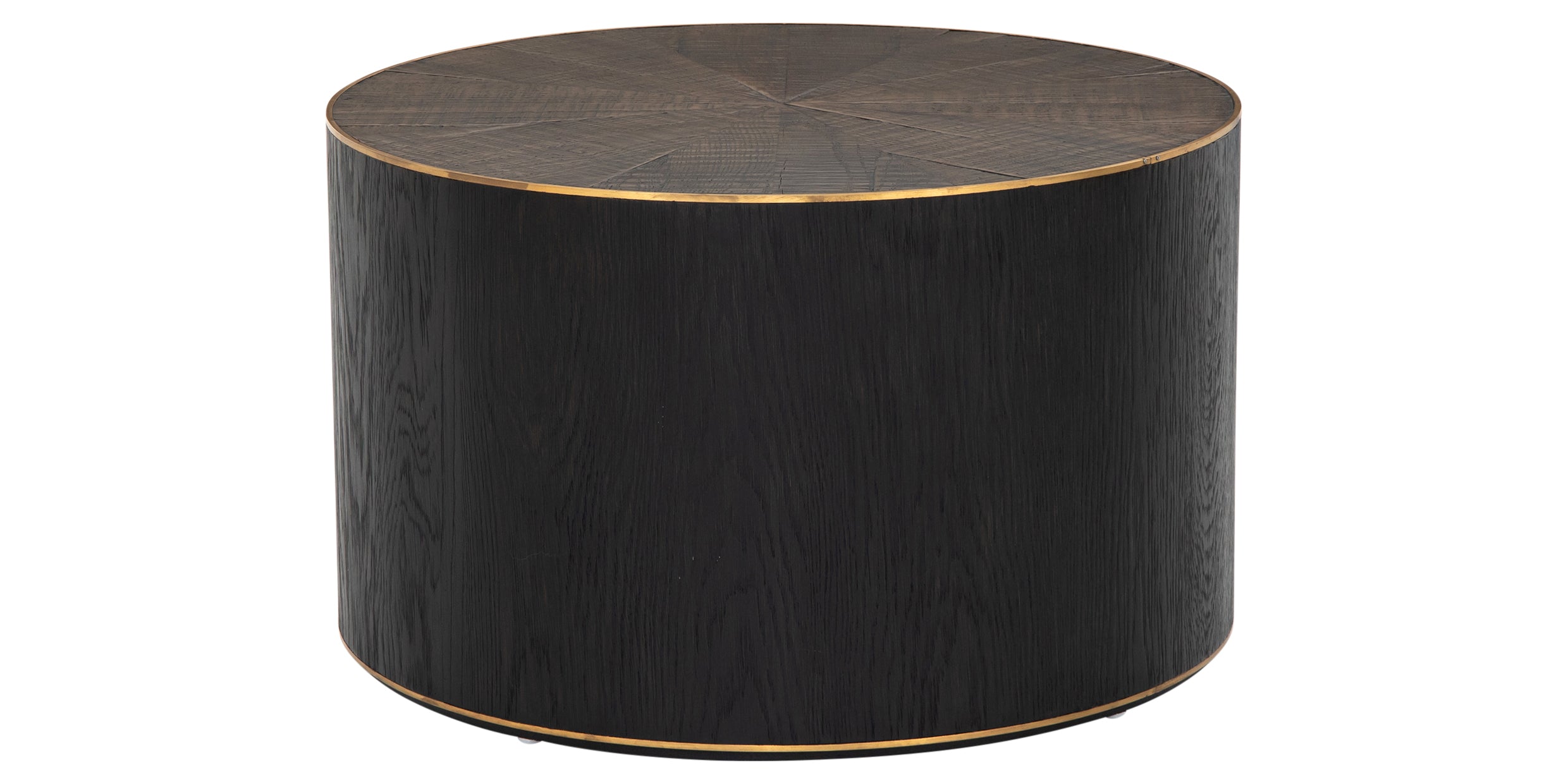 Ebony &amp; Light Ebony with Bright Brass | Perry Bunching Table | Valley Ridge Furniture