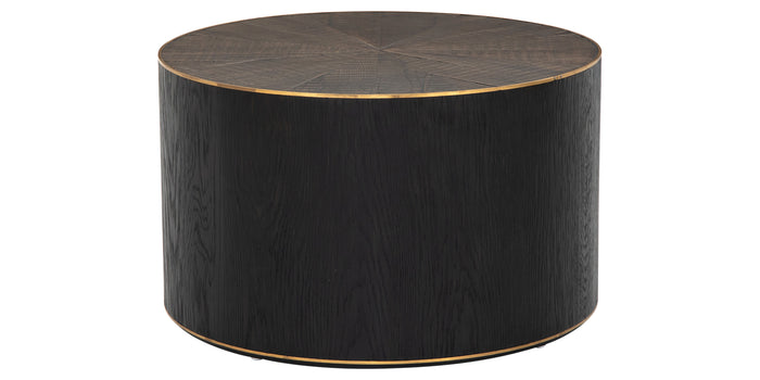 Ebony & Light Ebony with Bright Brass | Perry Bunching Table | Valley Ridge Furniture