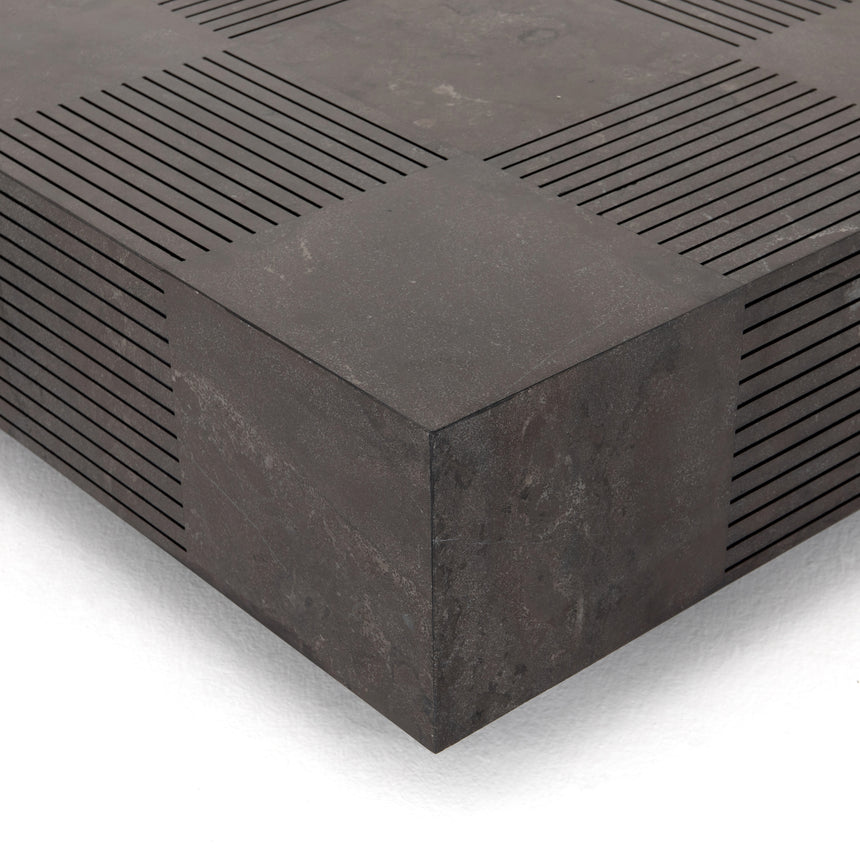 Bluestone with Jet Black Oak | Masera Rectangular Coffee Table | Valley Ridge Furniture