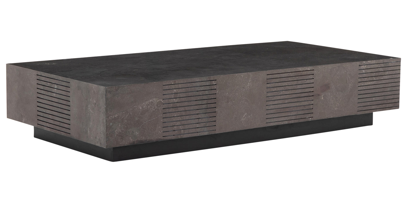 Bluestone with Jet Black Oak | Masera Rectangular Coffee Table | Valley Ridge Furniture