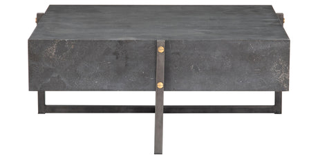 Bluestone with Light Rustic Black Iron | Keppler Square Coffee Table | Valley Ridge Furniture