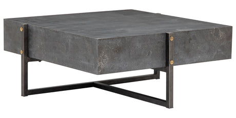 Bluestone with Light Rustic Black Iron | Keppler Square Coffee Table | Valley Ridge Furniture