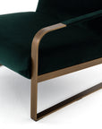 Sapphire Marine Fabric with Antique Brass Iron | Jules Chair | Valley Ridge Furniture