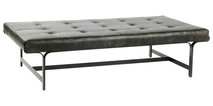 Rialto Ebony Leather with Waxed Black Iron | Lindy Coffee Table | Valley Ridge Furniture