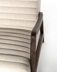 Linen Natural Fabric with Rubbed Sienna Brown Parawood | Chance Chair | Valley Ridge Furniture