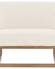 Knoll Natural Fabric with Distressed Natural Parawood | Leonie Chair | Valley Ridge Furniture