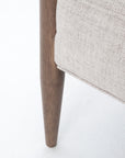 Axis Stone Fabric with Antique Walnut Parawood | Atwater Chair | Valley Ridge Furniture