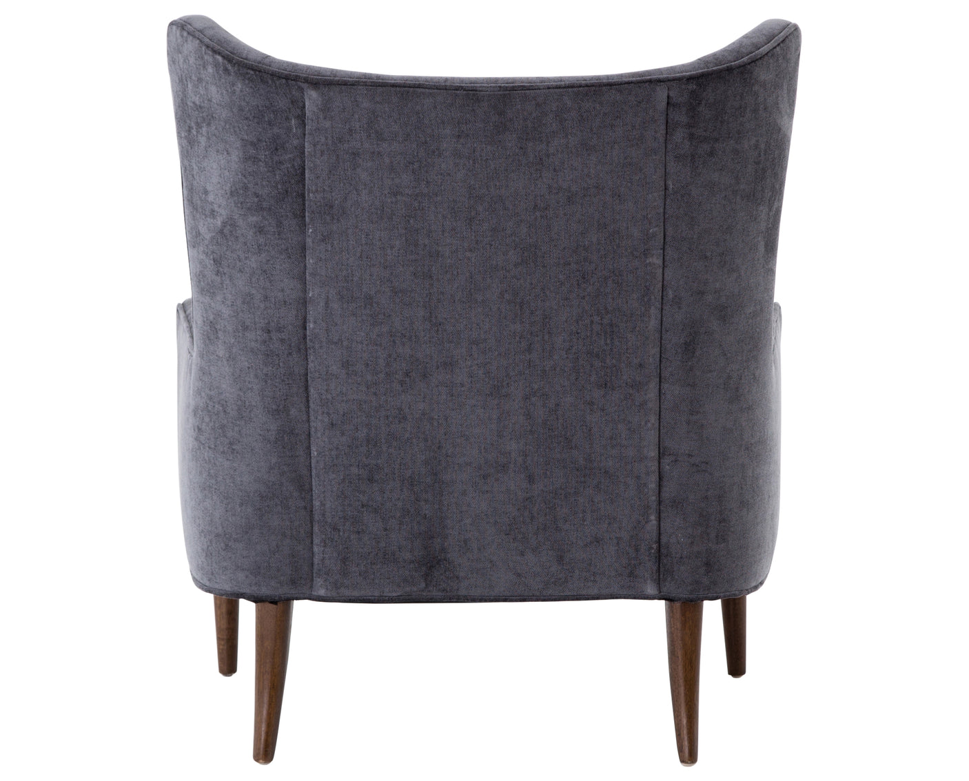 Charcoal Worn Velvet Fabric with Almond Parawood | Clermont Chair | Valley Ridge Furniture