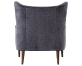 Charcoal Worn Velvet Fabric with Almond Parawood | Clermont Chair | Valley Ridge Furniture