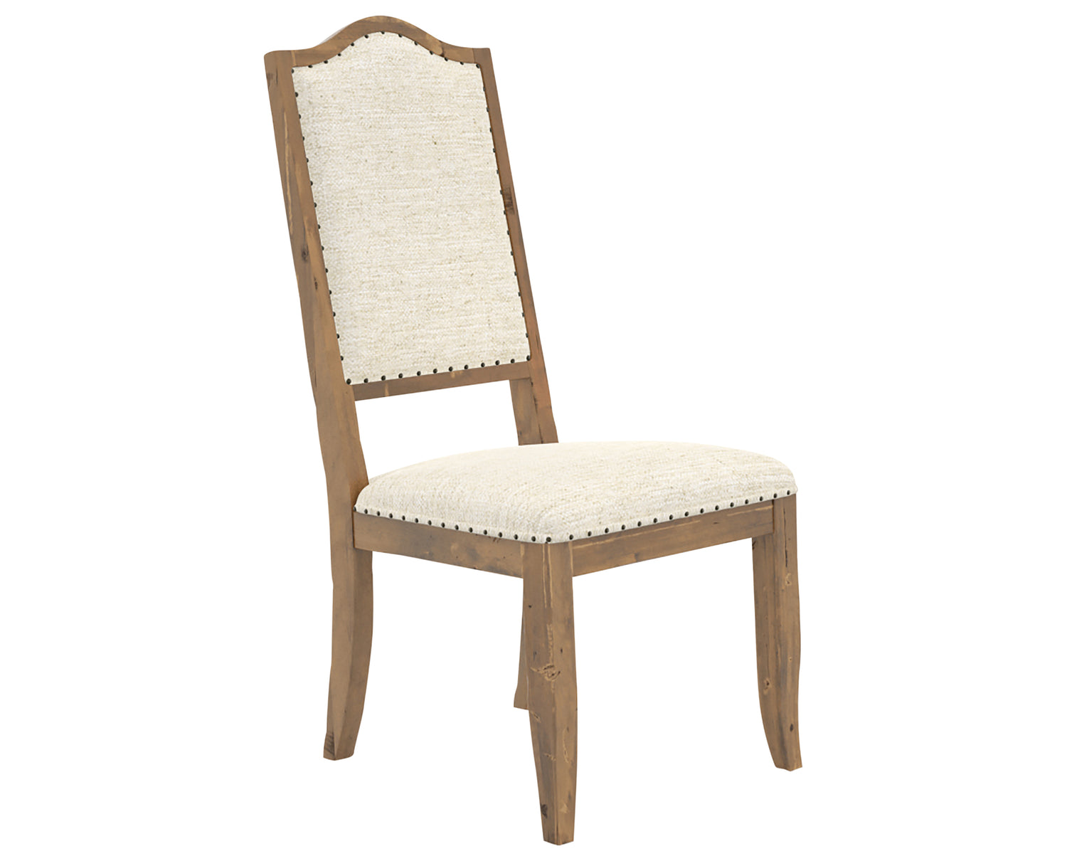 Oak Washed and Fabric TW with Antique Brass Nails | Canadel Champlain Dining Chair 315 | Valley Ridge Furniture