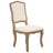 Oak Washed and Fabric TW with Antique Brass Nails | Canadel Champlain Dining Chair 316 | Valley Ridge Furniture