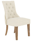 Oak Washed and Fabric TW with Antique Brass Nails | Canadel Champlain Dining Chair 317 | Valley Ridge Furniture