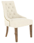 Oak Washed and Fabric TW with Antique Brass Nails | Canadel Champlain Dining Chair 318 | Valley Ridge Furniture