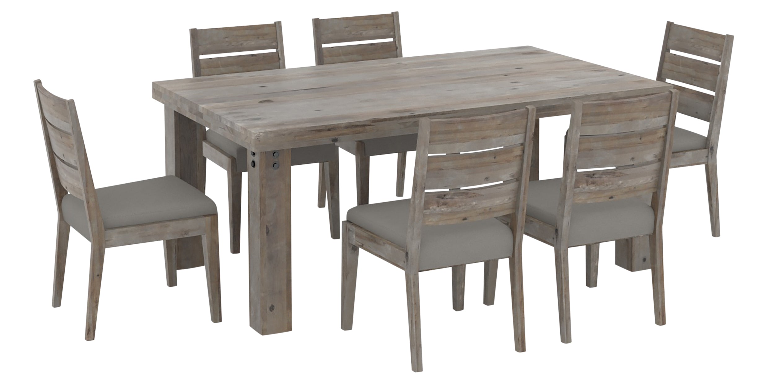 Shadow Birch with Rustic Finish and XW Faux Leather | Canadel Loft 4272 PK Dining Set - Floor Model | Valley Ridge Furniture