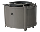 Elba Round Fire Pit Base w/Burner for 42in / 48in Round Top (Table Height) | Ratana Fire Pits Collection | Valley Ridge Furniture