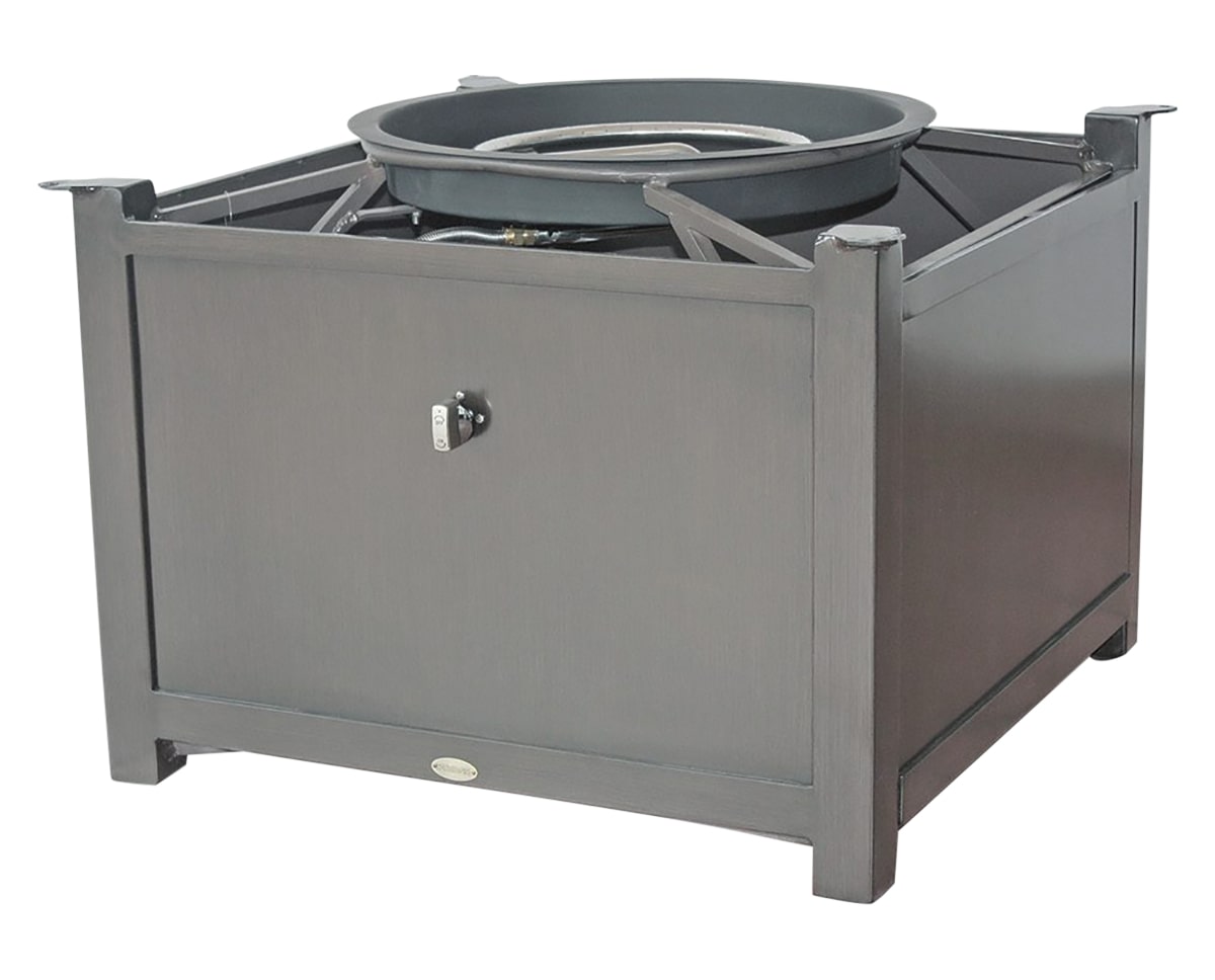 Elba Square Fire Pit Base w/Burner for 42in Square Top | Ratana Fire Pits Collection | Valley Ridge Furniture