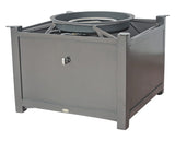 Elba Square Fire Pit Base w/Burner for 42in Square Top | Ratana Fire Pits Collection | Valley Ridge Furniture