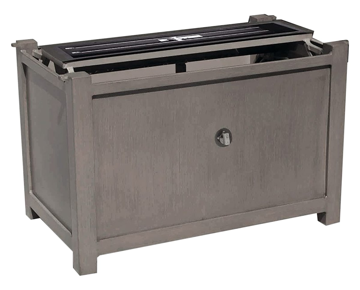 Elba Rectangular Fire Pit Base w/Burner for 50in x 29in Rectangular Top | Ratana Fire Pits Collection | Valley Ridge Furniture