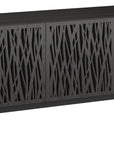Charcoal Ash Veneer & Black Perforated Steel with Black Steel (Wheat) | BDI Elements Media Cabinet | Valley Ridge Furniture