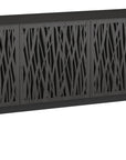 Charcoal Ash Veneer & Black Perforated Steel with Black Steel (Wheat) | BDI Elements 4 Door Storage Cabinet | Valley Ridge Furniture