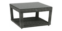 Coffee Table w/Clear Glass | Ratana Portfino Collection | Valley Ridge Furniture