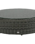 40in Round Coffee Table w/Clear Glass | Ratana Portfino Collection | Valley Ridge Furniture