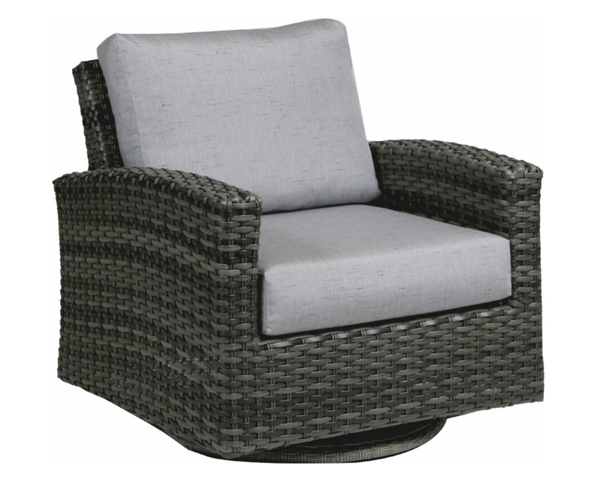 Swivel Gliding Club Chair | Ratana Portfino Collection | Valley Ridge Furniture