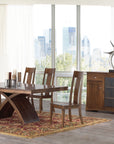 Table as Shown | Cardinal Woodcraft Fifth Avenue Dining Table | Valley Ridge Furniture
