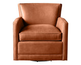 Lukas Leather Pecan | Camden Carlton Swivel Glider | Valley Ridge Furniture
