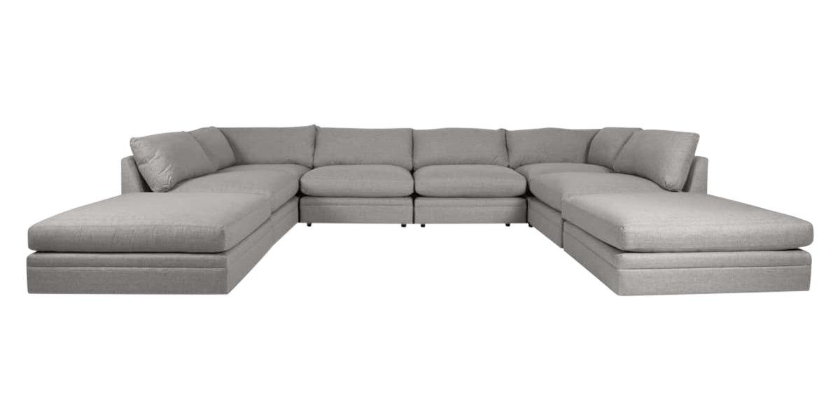 Dayo Fabric Dove | Camden Big Easy 5-Piece Sectional | Valley Ridge Furniture