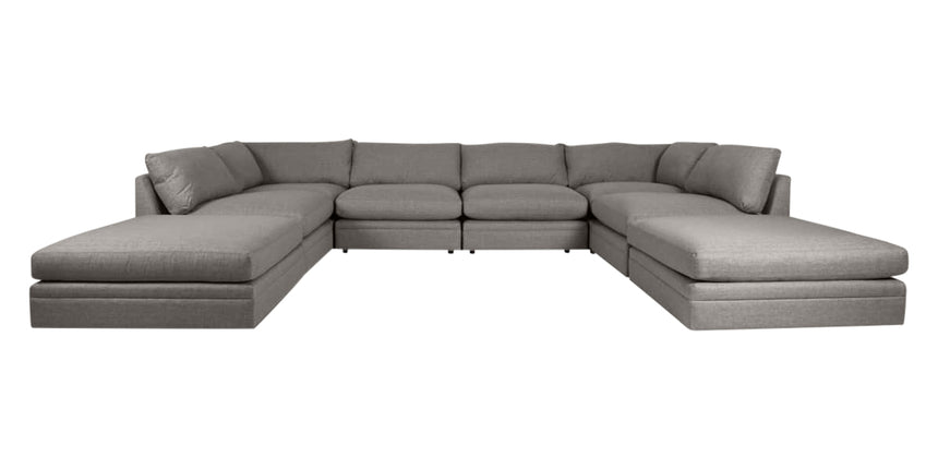 Dayo Fabric Gray | Camden Big Easy 5-Piece Sectional | Valley Ridge Furniture