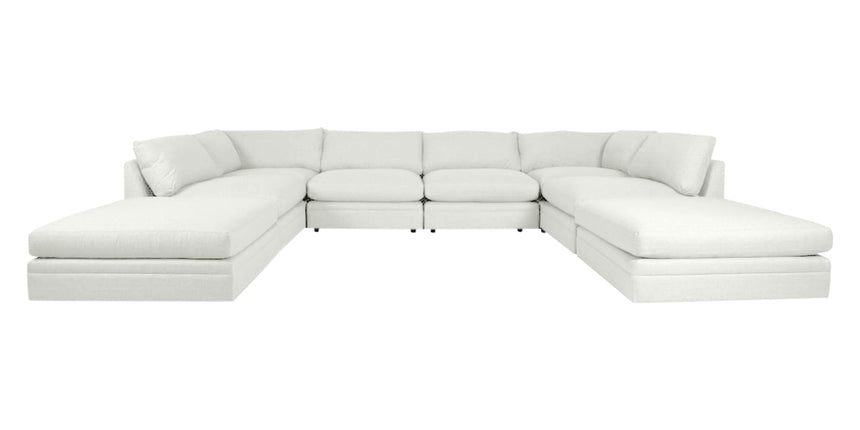 Dayo Fabric Snow | Camden Big Easy 5-Piece Sectional | Valley Ridge Furniture