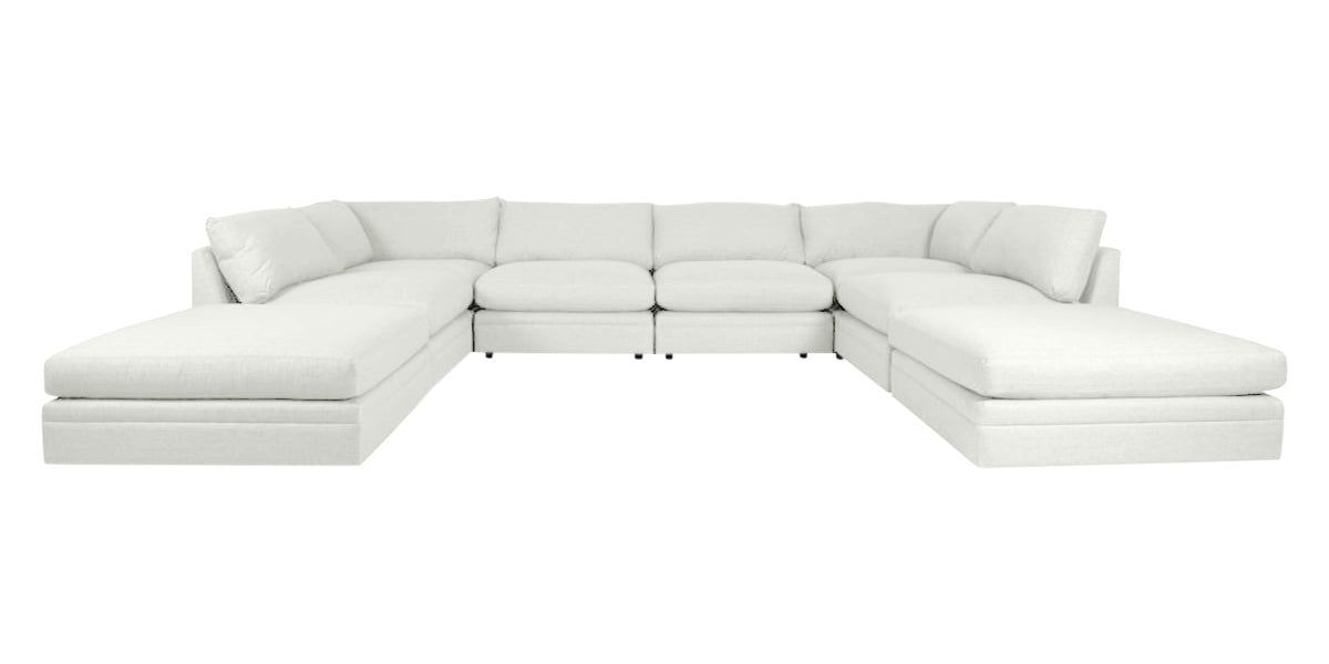 Dayo Fabric Snow | Camden Big Easy 5-Piece Sectional | Valley Ridge Furniture