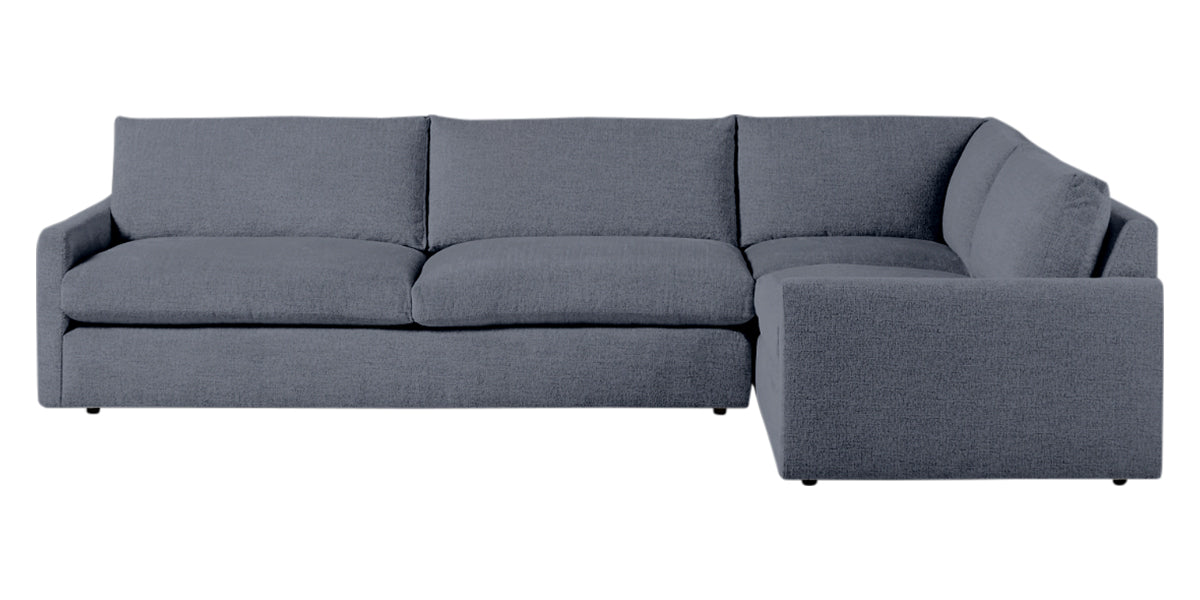 Plush Fabric Indigo | Camden Sarah L Sectional | Valley Ridge Furniture
